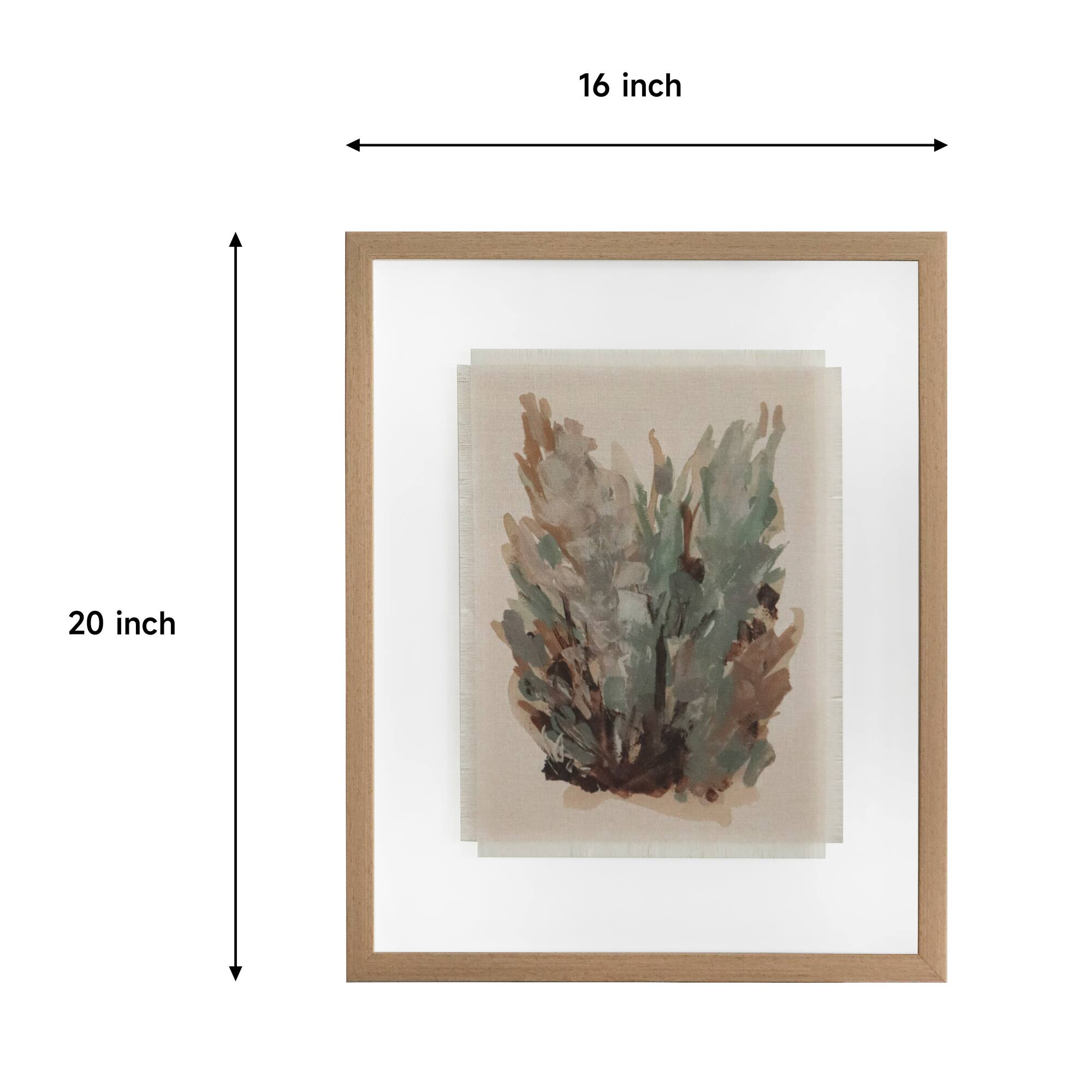 16" x 20" Gray Foliage Wall Décor by Ashland®